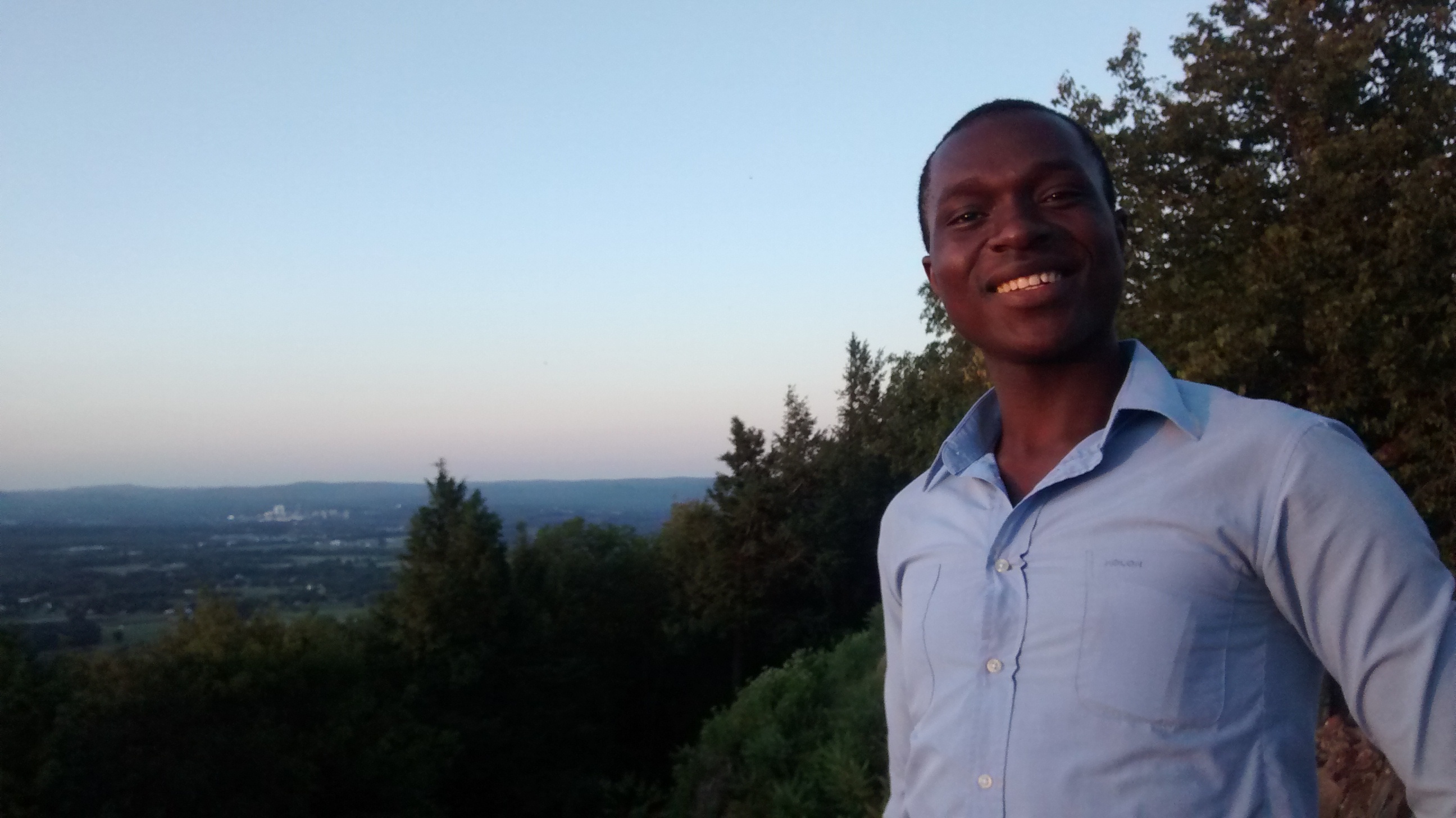 Taking David Maduri, from Kenya, to the top of Mount Holyoke from our home in Hadley, MA